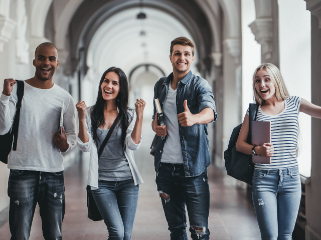 留学先で出会った学生